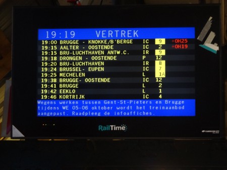 en...25 min vertraging!